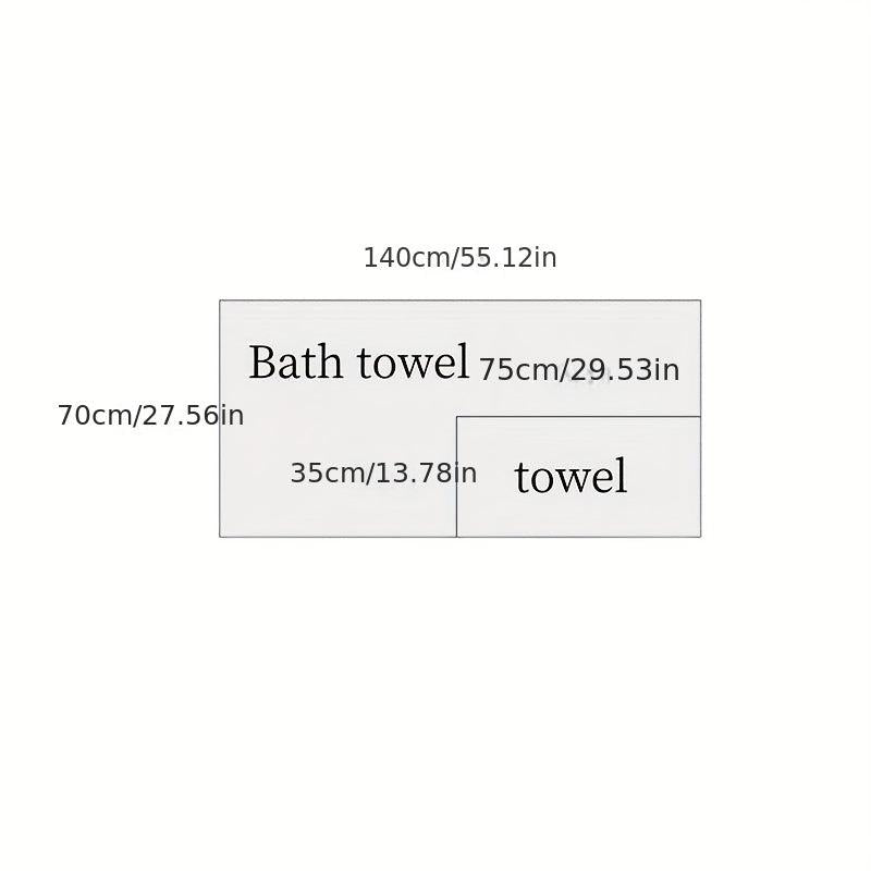 3pcs Solid Towel Set Soft Hand Bath Towel Quick Drying Absorbent Towels