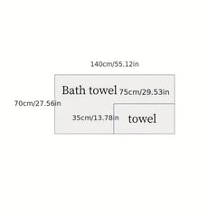 3pcs Solid Towel Set Soft Hand Bath Towel Quick Drying Absorbent Towels