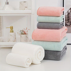 3pcs Solid Towel Set Soft Hand Bath Towel Quick Drying Absorbent Towels