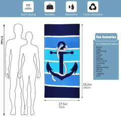 Microfiber Beach Towel Quick Dry Absorbent Soft Oversized Blanket