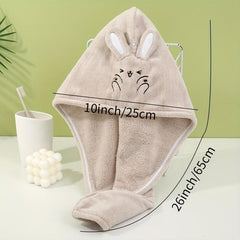 Rabbit Ears Hair Drying Cap Quick-drying Towel for Women