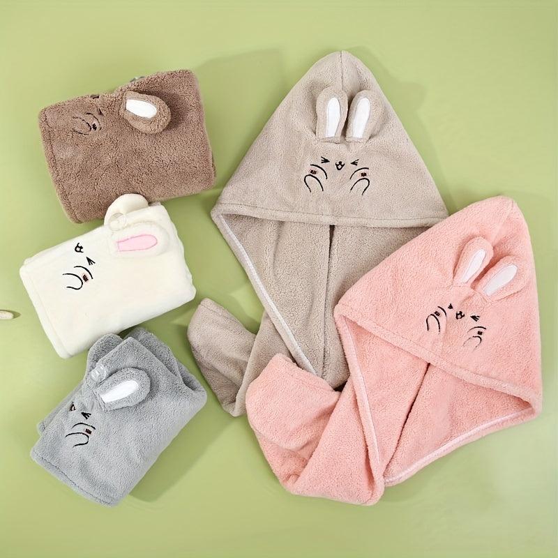 Rabbit Ears Hair Drying Cap Quick-drying Towel for Women