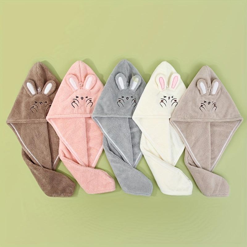 Rabbit Ears Hair Drying Cap Quick-drying Towel for Women