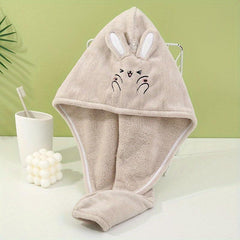 Rabbit Ears Hair Drying Cap Quick-drying Towel for Women