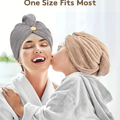 Hair Towel For Quick Drying Hair Turban - For Women Men And Kids