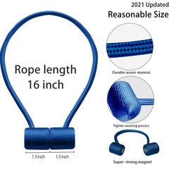 2pcs Magnetic Curtain Tieback Drapery Holdback Holder Rope Black