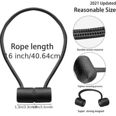 2pcs Magnetic Curtain Tieback Drapery Holdback Holder Rope Black