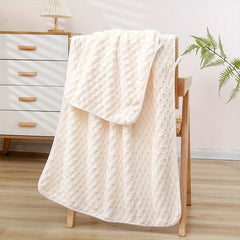 Soft Coral Fleece Towel Set, Absorbent Hand and Bath Towel
