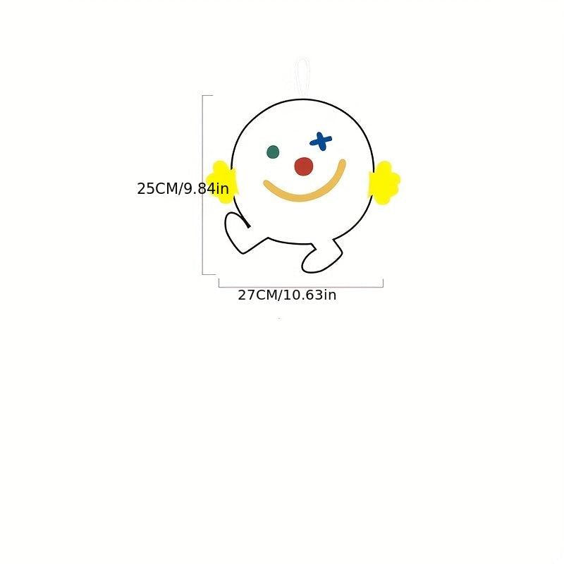Smile Face Fingertip Towel Happy Face Pattern Hanging Towel