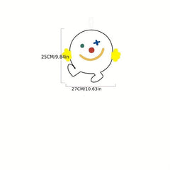 Smile Face Fingertip Towel Happy Face Pattern Hanging Towel