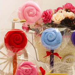 Lollipop Shape Towel Children Gift Random
