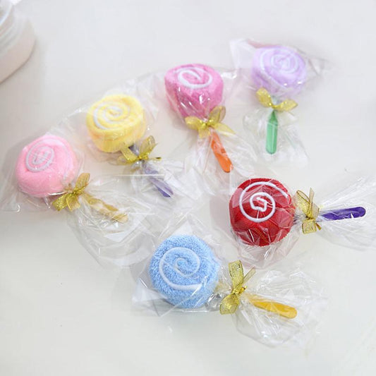 Lollipop Shape Towel Children Gift Random