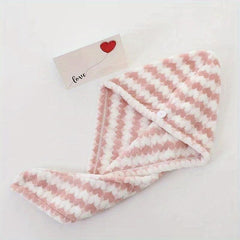 Coral Velvet Hair Drying Cap Absorbent Towel for Women