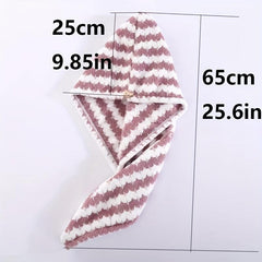 Coral Velvet Hair Drying Cap Absorbent Towel for Women