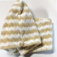 Coral Velvet Hair Drying Cap Absorbent Towel for Women