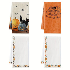 Halloween Pattern Dish Towels Pumpkin Pattern Dish Cloths