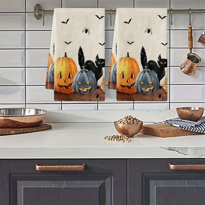 Halloween Pattern Dish Towels Pumpkin Pattern Dish Cloths