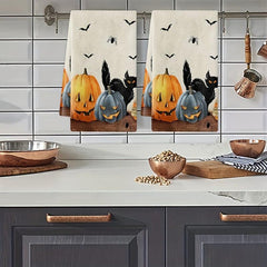 Halloween Pattern Dish Towels Pumpkin Pattern Dish Cloths