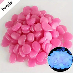 100 Pcs Luminous Glow Stones for Home Garden & Aquarium Decoration