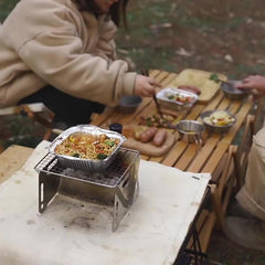 Foldable Stainless Steel BBQ Grill Portable Charcoal Stove