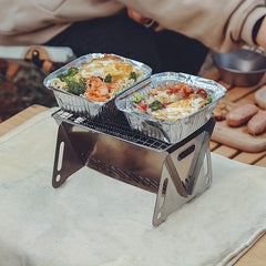 Foldable Stainless Steel BBQ Grill Portable Charcoal Stove