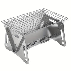 Foldable Stainless Steel BBQ Grill Portable Charcoal Stove