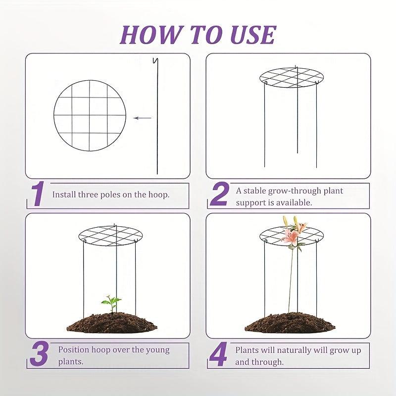 Iron Round Plant Climbing Frame for Yard Garden