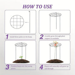 Iron Round Plant Climbing Frame for Yard Garden
