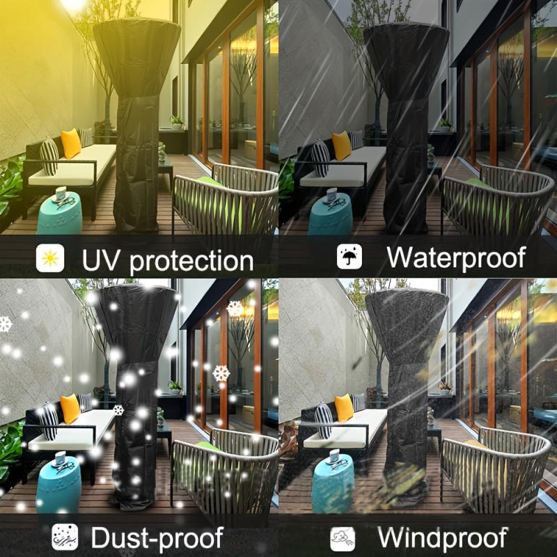 Waterproof Patio Heater Cover Heavy Duty Outdoor Heater Dust Wind Sun Snow Proof