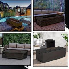 Waterproof Rectangular Gas Fire Pit Table Cover