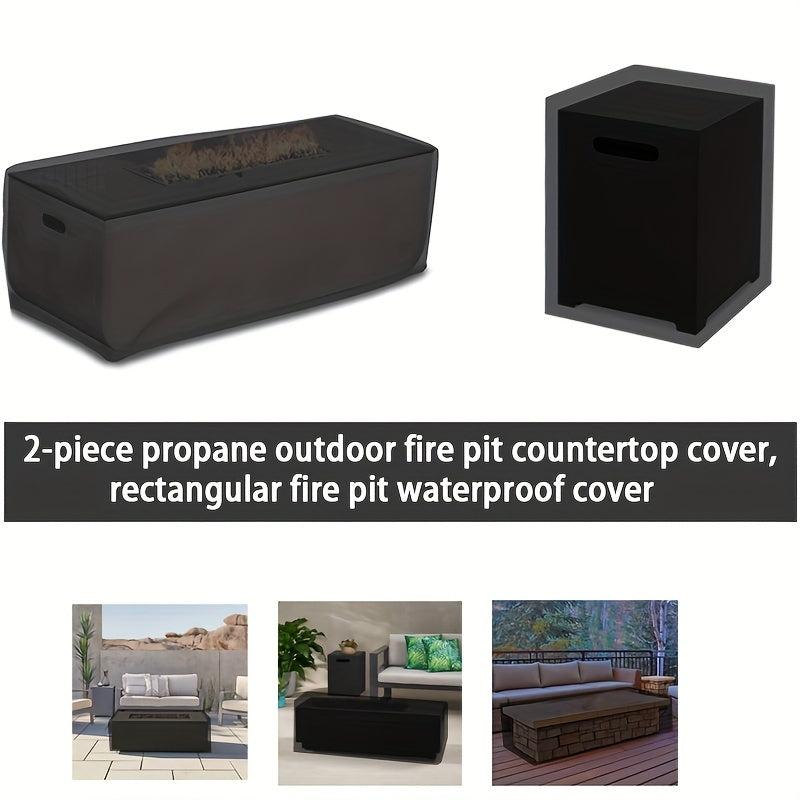 Waterproof Rectangular Gas Fire Pit Table Cover
