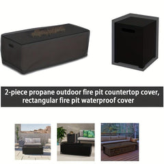Waterproof Rectangular Gas Fire Pit Table Cover