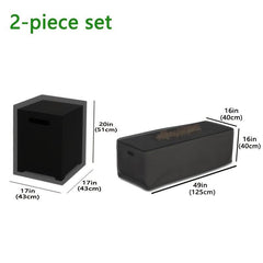 Waterproof Rectangular Gas Fire Pit Table Cover