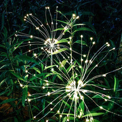 Solar Grass Dandelion Fireworks Lights - 8 Lighting Modes