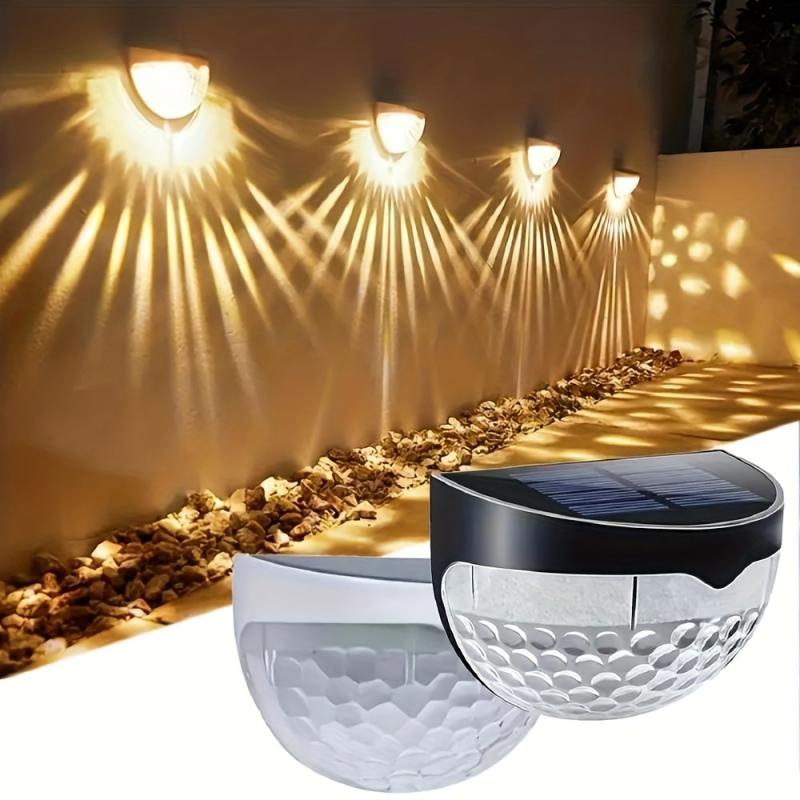 Solar Fence Lights 6 Pack Waterproof LED Garden Home Outdoor Lamp