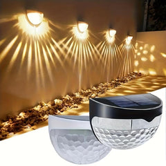 Solar Fence Lights 6 Pack Waterproof LED Garden Home Outdoor Lamp