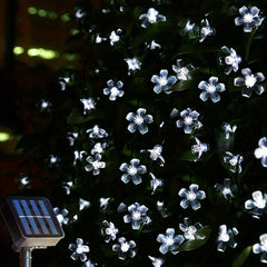 Solar Garden Light LED Flower Fairy String Lights Outdoor Christmas Lamp