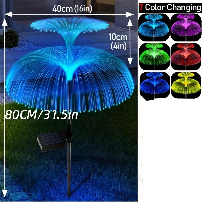 Solar Flower Lights Outdoor Garden Double Layer Jellyfish Solar Yard Lights