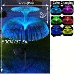 Solar Flower Lights Outdoor Garden Double Layer Jellyfish Solar Yard Lights