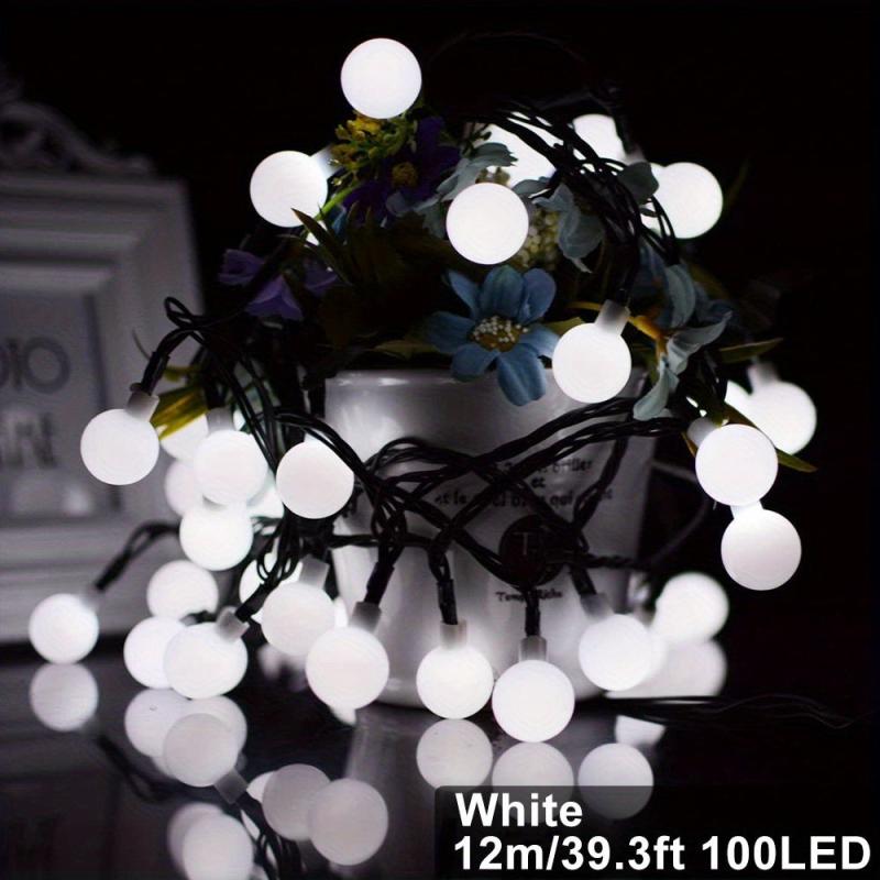 8 Pattern LED Solar Ball String Lights Outdoor Waterproof