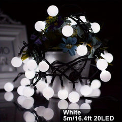 8 Pattern LED Solar Ball String Lights Outdoor Waterproof
