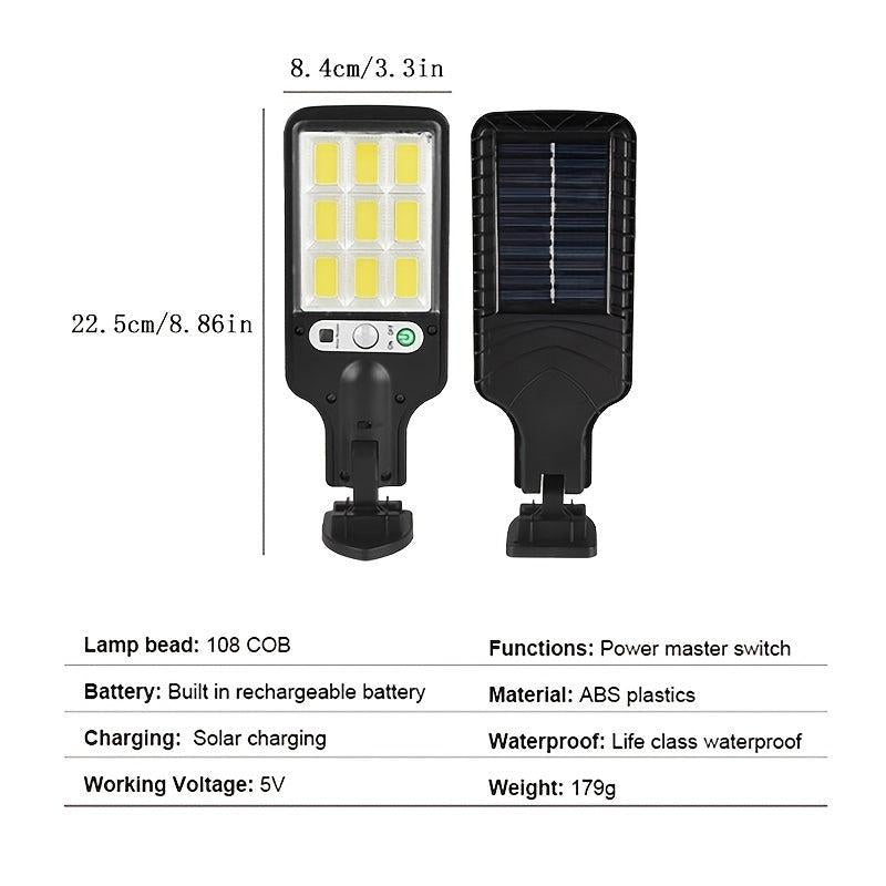 2200W Solar Sensor Street Light with Remote Control LED Wall Light