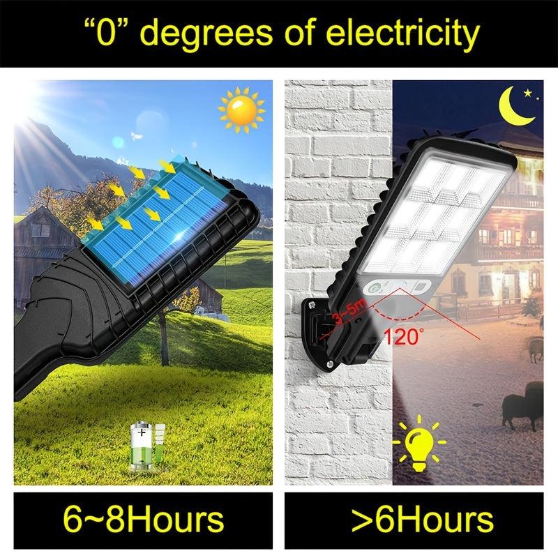 2200W Solar Sensor Street Light with Remote Control LED Wall Light