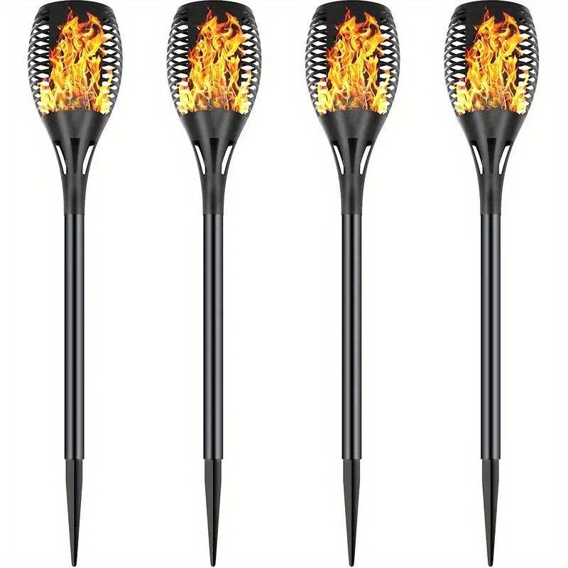 Solar Halloween Lights Outdoor 12LED Torch Lights Flickering Flame Garden Decor