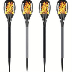 Solar Halloween Lights Outdoor 12LED Torch Lights Flickering Flame Garden Decor