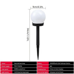 3pcs Solar Pathway Lights Outdoor Waterproof LED Solar Ball Lights