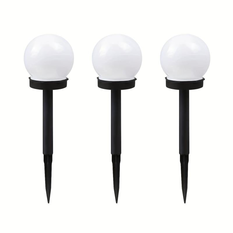 3pcs Solar Pathway Lights Outdoor Waterproof LED Solar Ball Lights