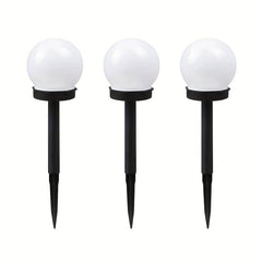 3pcs Solar Pathway Lights Outdoor Waterproof LED Solar Ball Lights