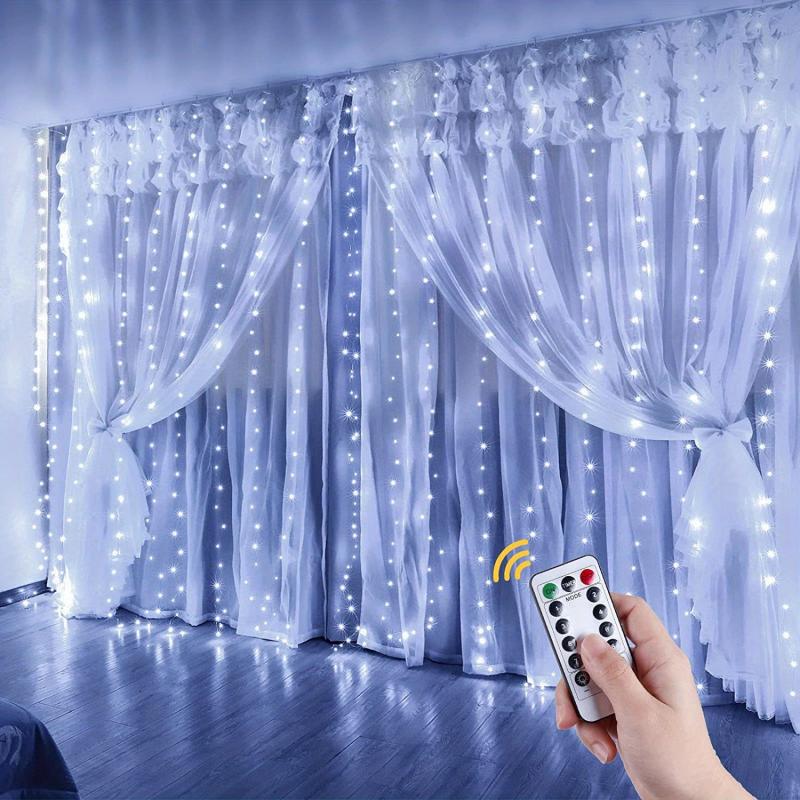 300 LEDs Curtain Fairy Lights String USB 8 Modes Indoor Party Bedroom Decor