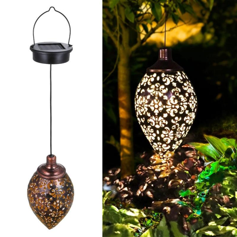 1pc Garden Solar Landscape Light LED Lantern Outdoor Hanging Waterproof Light